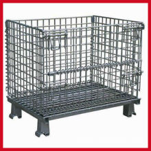 Collapsible and stackable galvanized pallet cages